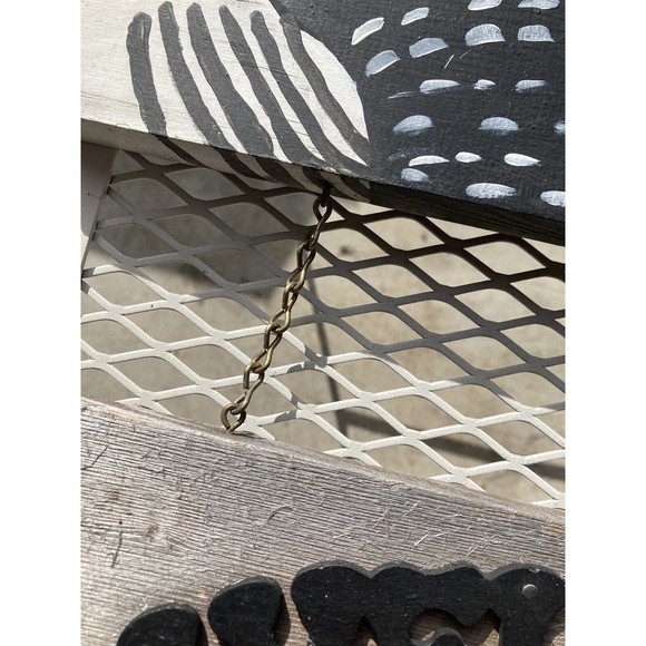 Loon - WELCOME Sign - Handmade Hand Painted Black and White Plaque - Picture 4 of 7